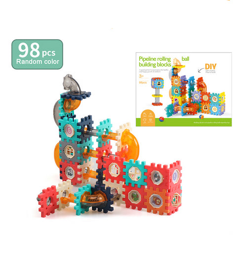 Magnetic Sheet Building Block Designer Magnet Maze Race Run Kids Toy 98 PCS